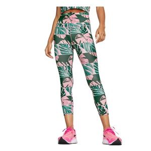 Nike tropical pink leggings size small with back pocket